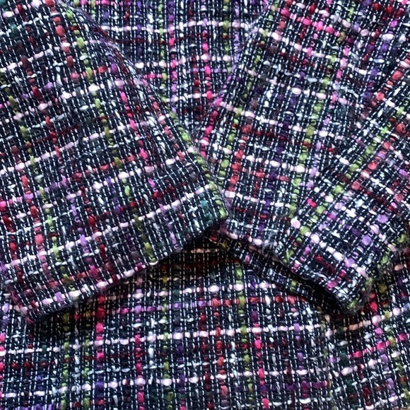 CJ Banks Multi Colored Tweed Zip-Up Collared Jacket Women’s 1X - Picture 10 of 14